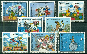 Румыния, 1989, Мультфильмы. Сказки. 8 марок Румыния, 1989, Мультфильмы. Сказки. 8 марок